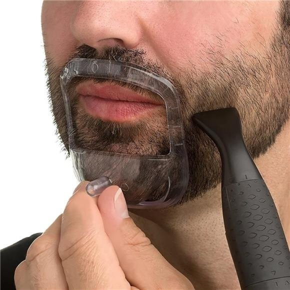 Shaving Template for Men with 5 Different Sizes, Beard Guide Shaper with Comb - Picture 5 of 7